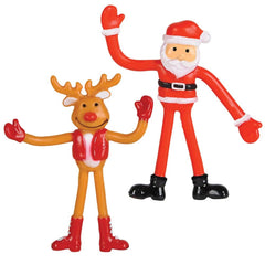 CHRISTMAS BENDABLE FIGURES ASSORTMENT 2.75"  - LLB Toys