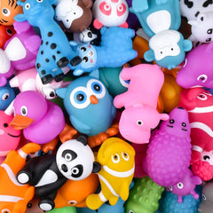 RUBBER ANIMAL WITH SOUND MIX 6-9" LLB kids toys