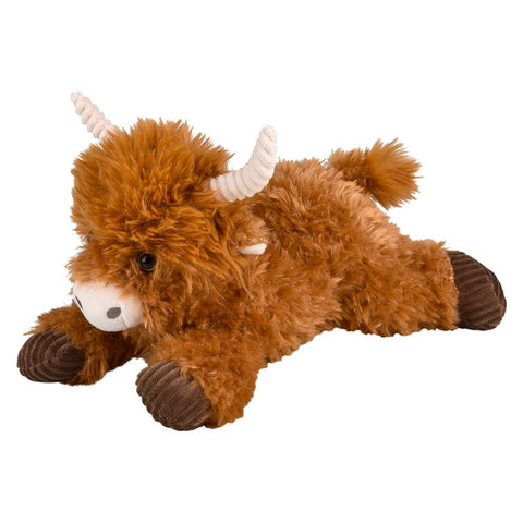 8" Laying Highland Cow Plush - LLB Toys