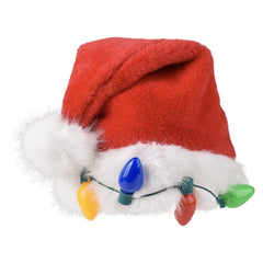 Light-Up Christmas Light Bulb Santa Hat