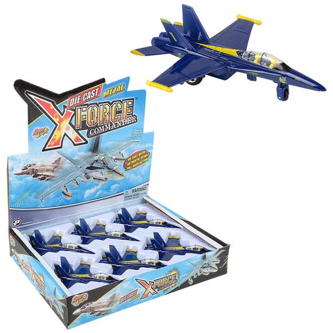 6.5" DIE-CAST PULL BACK F-18 BLUE ANGEL LLB Car Toys