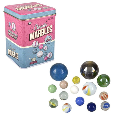 160PCS MARBLE IN TIN BOX LLB kids toys