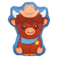 6" Highland Cow Pancake Plush - LLB Toys