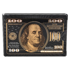 BLACK FOIL $100 BILL PLAYING CARDS LLB kids toys
