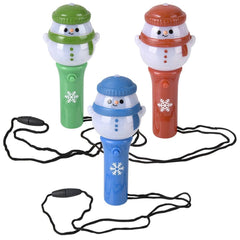 Light Up Snowman Spinning Wand Necklace 4.5" - LLB Toys
