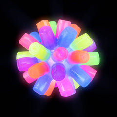 3" LIGHT-UP RAINBOW SPIKY BALL LLB Light-up Toys