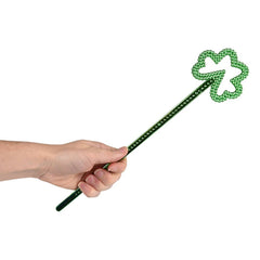 St.Patrick's Day Metallic Shamrock Wand 12" - LLB Toys