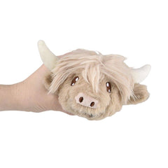 3" Highland Cow Squeezy Bead Plush Ball- LLB Toys