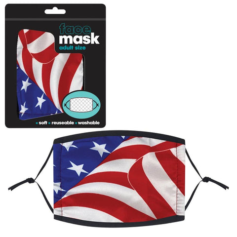 PATRIOTIC FACE MASK ADULT SIZE LLB kids toys