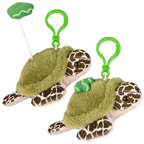 3.5" Mighty Quakes Turtle Backpack Clip (#1) - LLB Toys