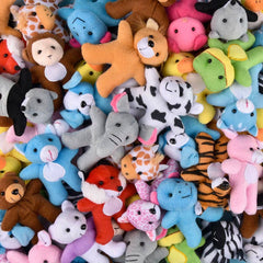 4.75" plush MINI ANIMAL ASSORTMENT 100PCS/UNIT   - LLB Toys