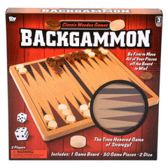 10" WOODEN BACKGAMMON LLB Wood Toy - Kids