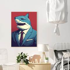 Shark Suit Canvas Wall Art print