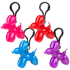 2.4" Stretchy Balloon Dog Clip On 24ct- LLB Toys