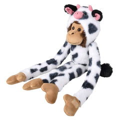 27.5" Dressed Cow Hanging Monkey - LLB Toys