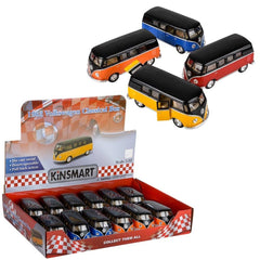5" Diecast Pull Back 1962 VW Bus With Black Top LLB Car Toys