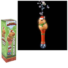 Light-Up Christmas Capybara Bubble Wand 13" - LLB Toys