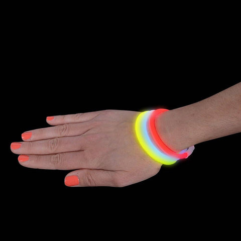 8" 100PC GLOW BRACELET ASSORTMENT - LLB Toys