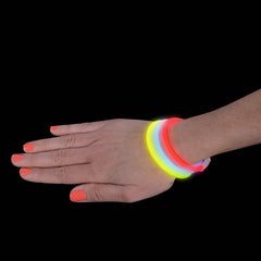 8" 100PC GLOW BRACELET ASSORTMENT - LLB Toys