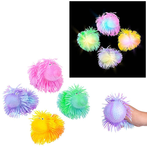 5.5" Light-Up Shaggy Dog Puffer - LLB Toys