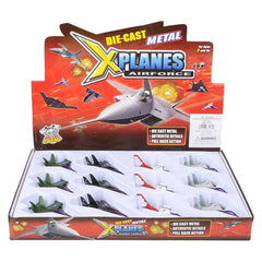4" DIE-CAST PULLBACK FIGHTER JET LLB Car Toys