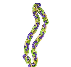 38" LIGHT-UP BIG CHAIN MARDI GRAS NECKLACE LLB Light-up Toys