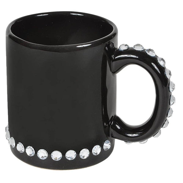 CERAMIC BLACK MUG WITH RHINESTONE LLB kids toys