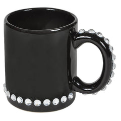 CERAMIC BLACK MUG WITH RHINESTONE LLB kids toys