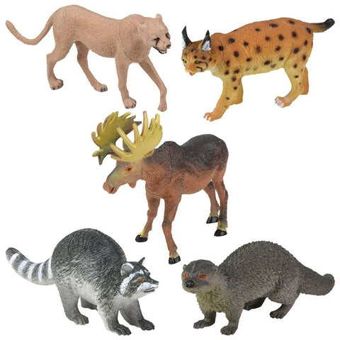 5PC MESH BAG NORTH AMERICAN ANIMAL ASSORTMENT LLB kids toys