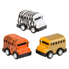 1.75" DIE-CAST PULL BACK PULL BACK MINI ZOO BUS LLB Car Toys