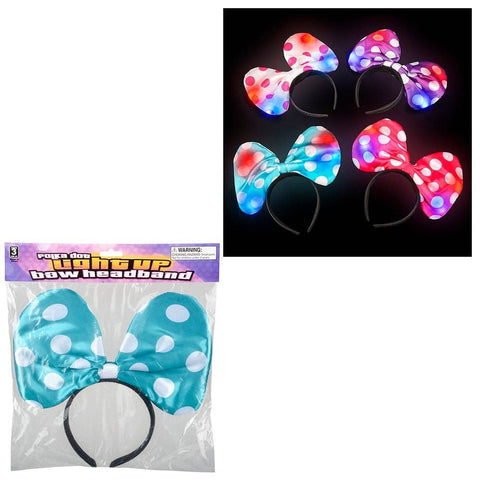 LIGHT-UP POLKA DOT BOW HEADBAND LLB Light-up Toys