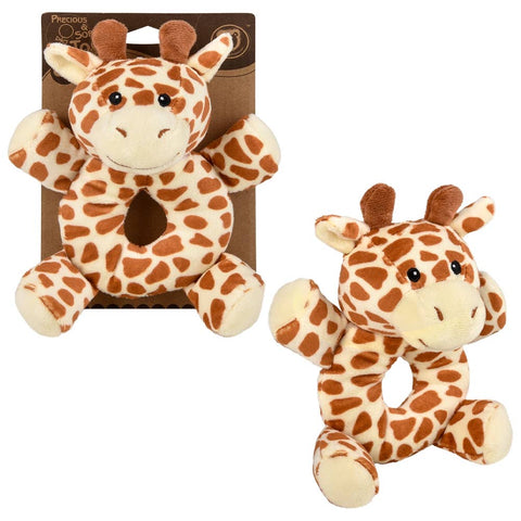 5.5" Giraffe Plush Baby Rattle - LLB Toys