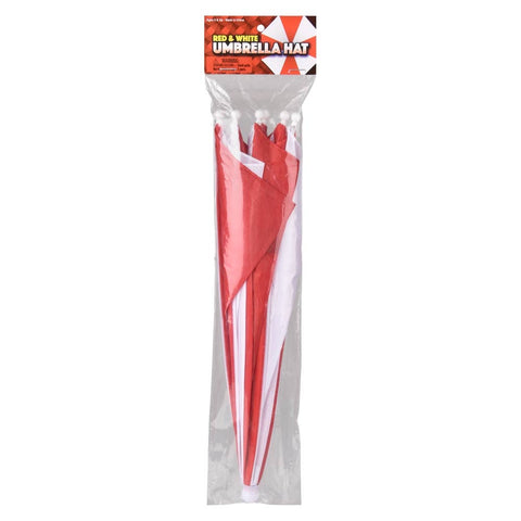 Red And White Umbrella Hat 20"- LLB Toys