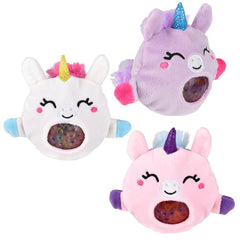 3" Unicorn Squeezy Bead plush Ball LLB Plush Toys