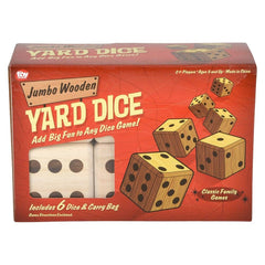 JUMBO WOODEN YARD DICE 3.5" LLB kids toys