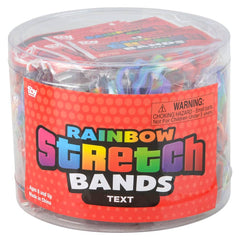 TEXT RAINBOW SILICONE STRETCH BANDS LLB kids toys
