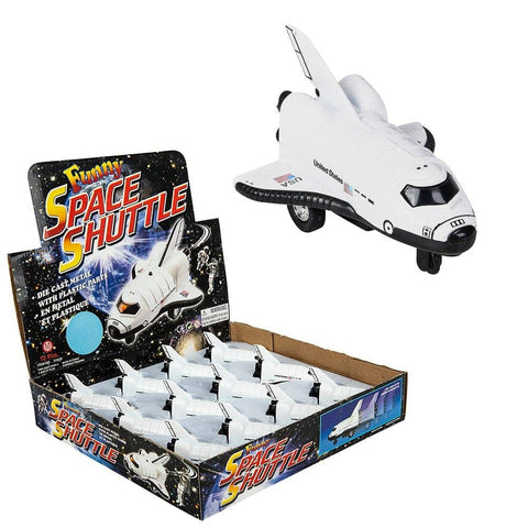 4" DIE-CAST PULL BACK MINI SPACE SHUTTLE LLB Car Toys