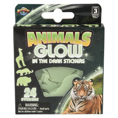 Glow In Dark Animal Stickers 24ct - LLB Toys