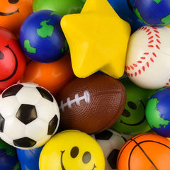 STRESS BALL TOY ASSORTMENT (25PCS/PACK) LLB kids toys
