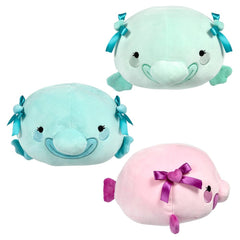 7" Blobfish Plush Stuffed Animal with Bow - LLB Toys