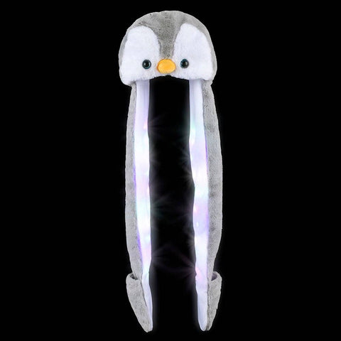 Light-Up Penguin Hoodie Scarf Hat 35" Christmas - LLB Toys