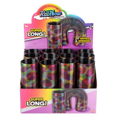 6" SUPER LONG METALLIC RAINBOW COIL SPRING LLB kids toys