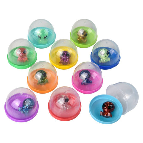 1" Mini Glitter Alien Figurine In 2" Capsule - LLB Toys