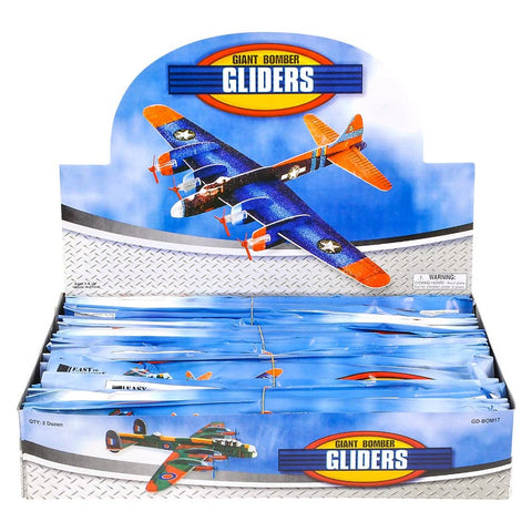 17" Giant Bomber Glider - Llb Toy Plane-Kids 24ct - LLB Toys