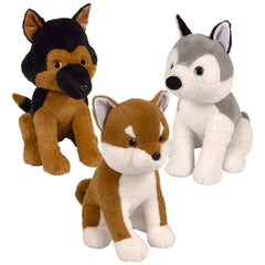 19" Sitting Dog Assortment Plush - LLB Toys