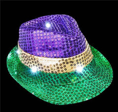 LIGHT-UP MARDI GRAS FEDORA LLB Light-up Toys