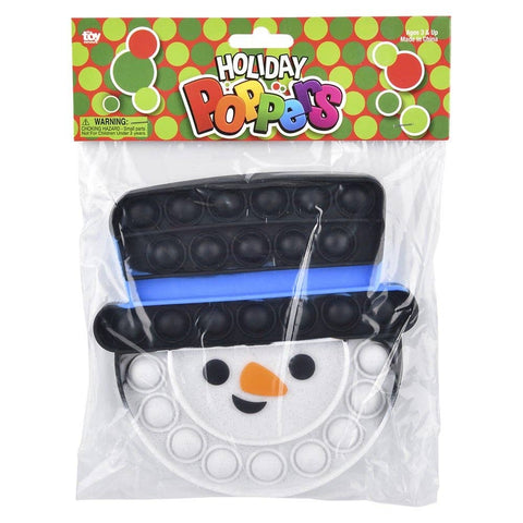 SNOWMAN TOP HAT BUBBLE POPPERS 6" Christmas - LLB Toys