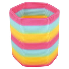 6" MEGA HEXAGON RAINBOW COIL SPRING LLB kids toys