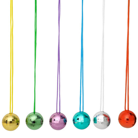 DISCO BALL NECKLACE 1.5" LLB kids Accessories
