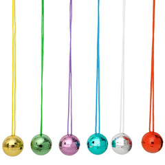 DISCO BALL NECKLACE 1.5" LLB kids Accessories